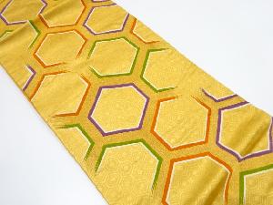 アンティーク　亀甲模様織り出し袋帯（着用可）